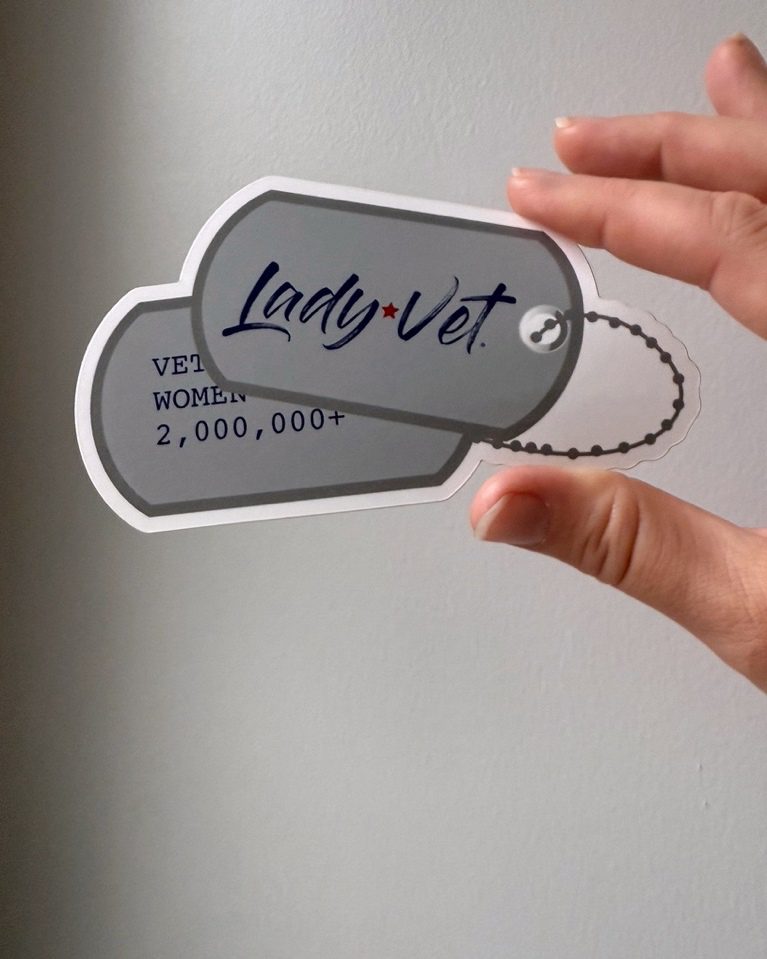Dog Tag Sticker Close Up - by Lady Vet
